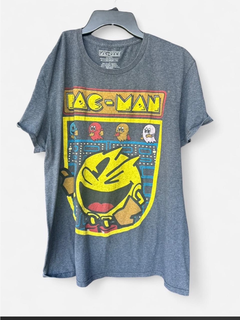 Official Pac-Man Graphic Short Sleeve Tee - Charcoal